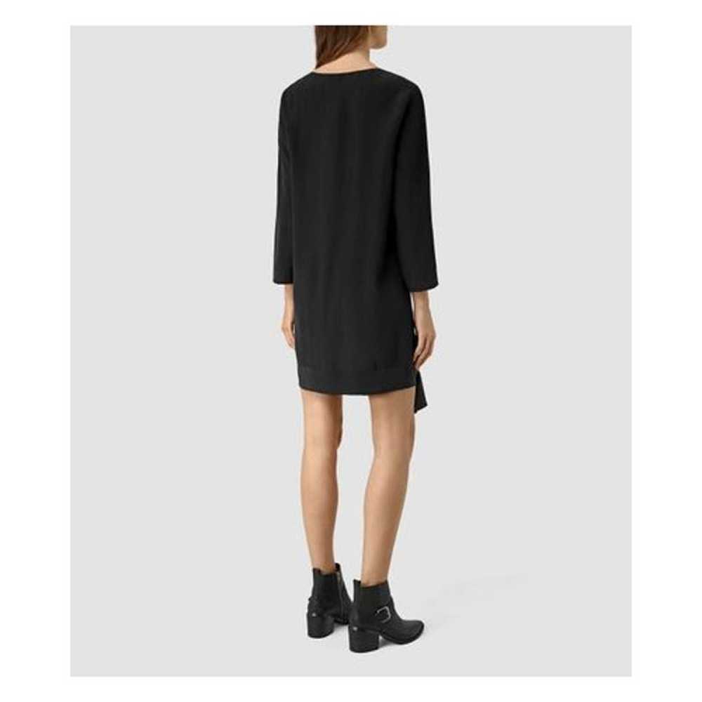 AllSaints Black Neely Silk Dress Size 2 - image 7