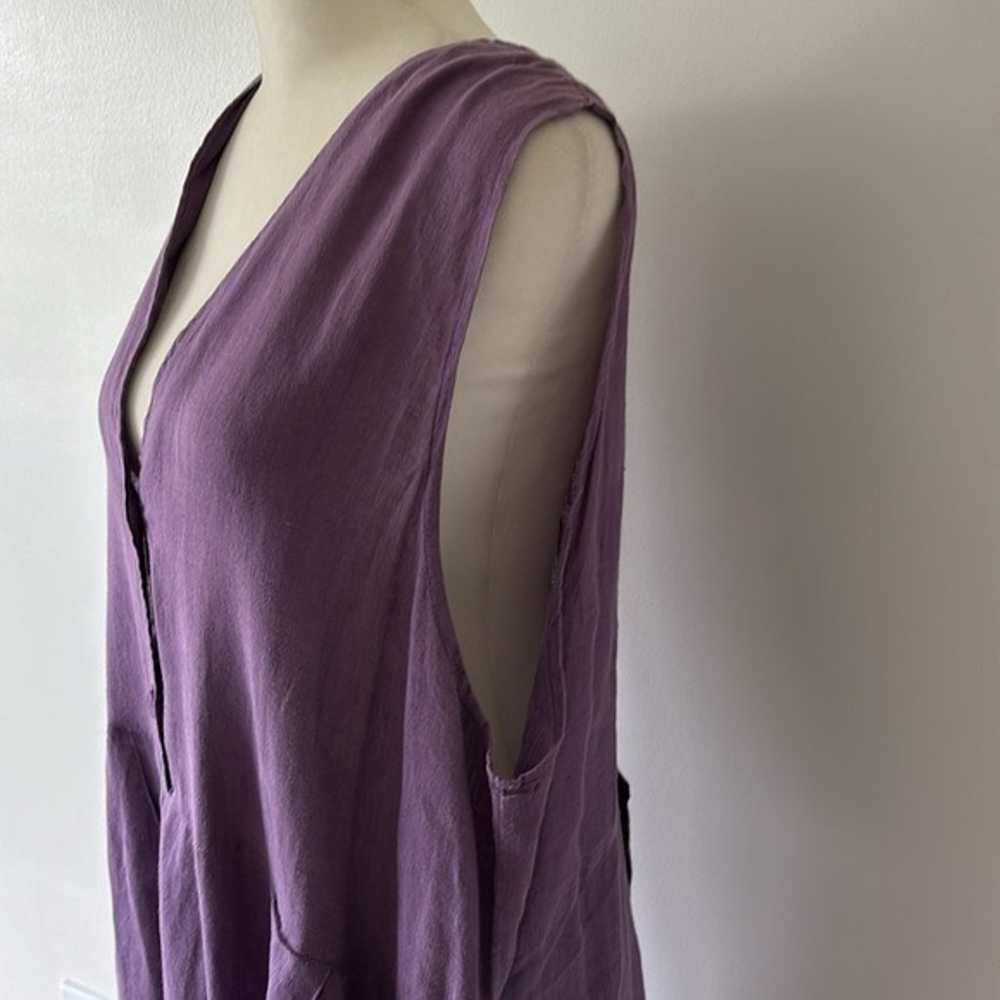 FLAX Purple Linen Relaxed Fit Flowy Sleeveless Ma… - image 5