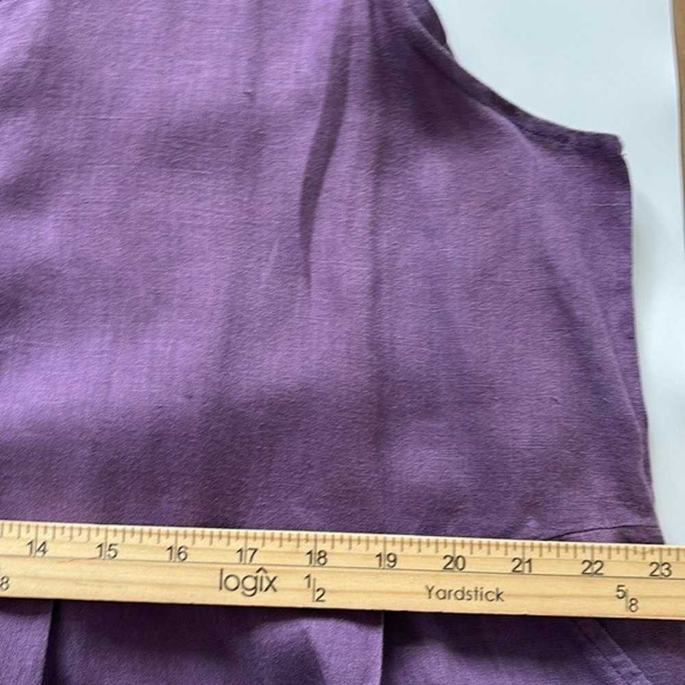 FLAX Purple Linen Relaxed Fit Flowy Sleeveless Ma… - image 9