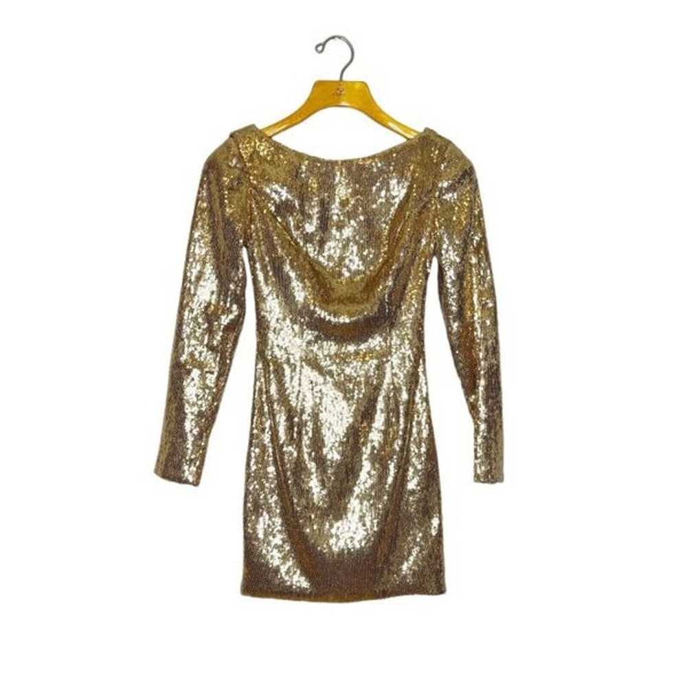 Sherri Hill Size 0 Gold Sequin Mini Formal Dress … - image 2