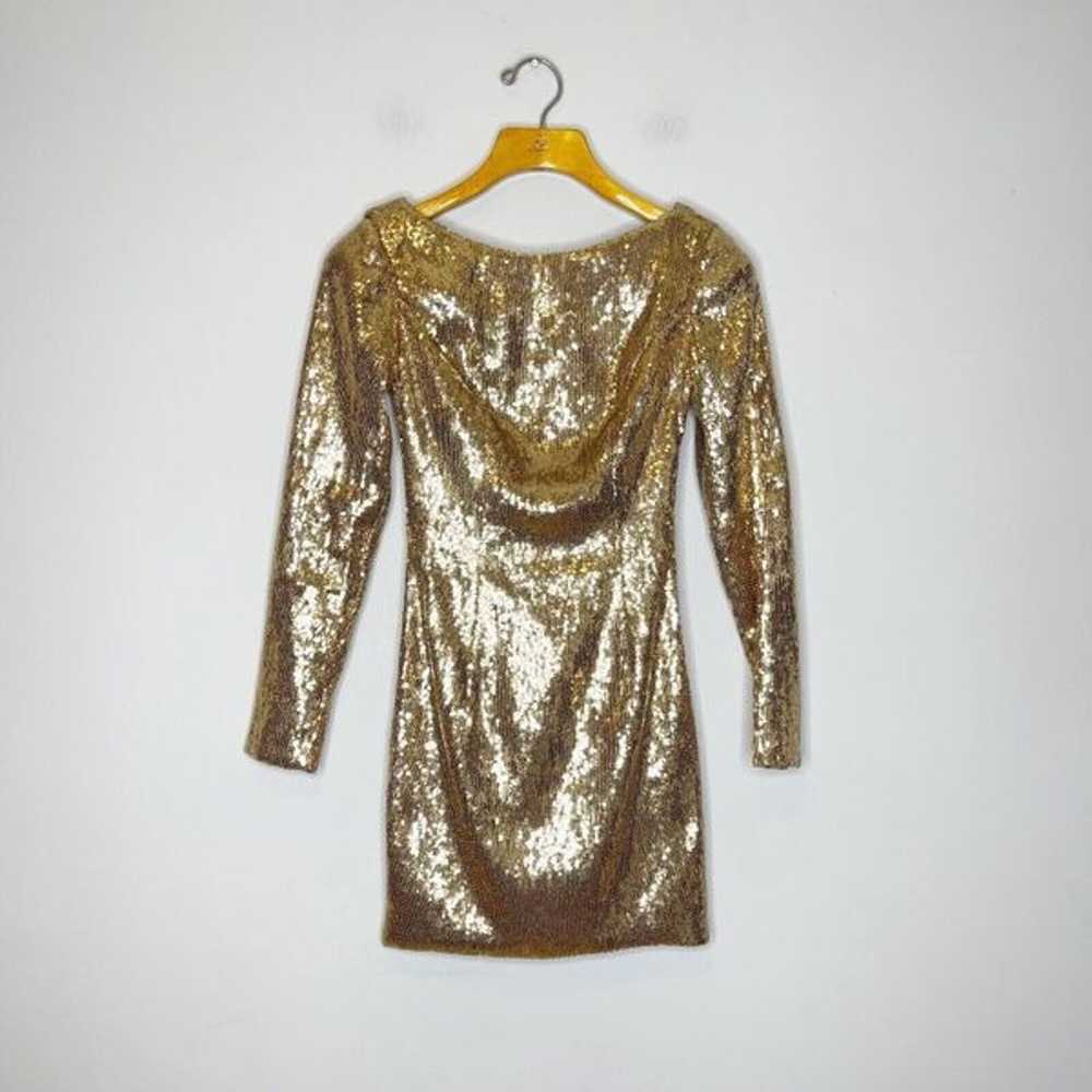 Sherri Hill Size 0 Gold Sequin Mini Formal Dress … - image 4