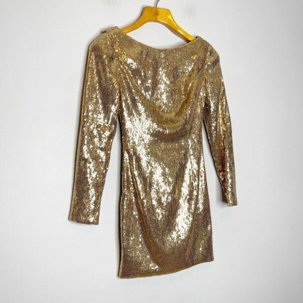 Sherri Hill Size 0 Gold Sequin Mini Formal Dress … - image 5