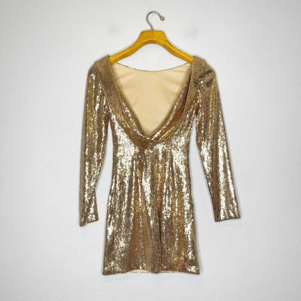 Sherri Hill Size 0 Gold Sequin Mini Formal Dress … - image 6