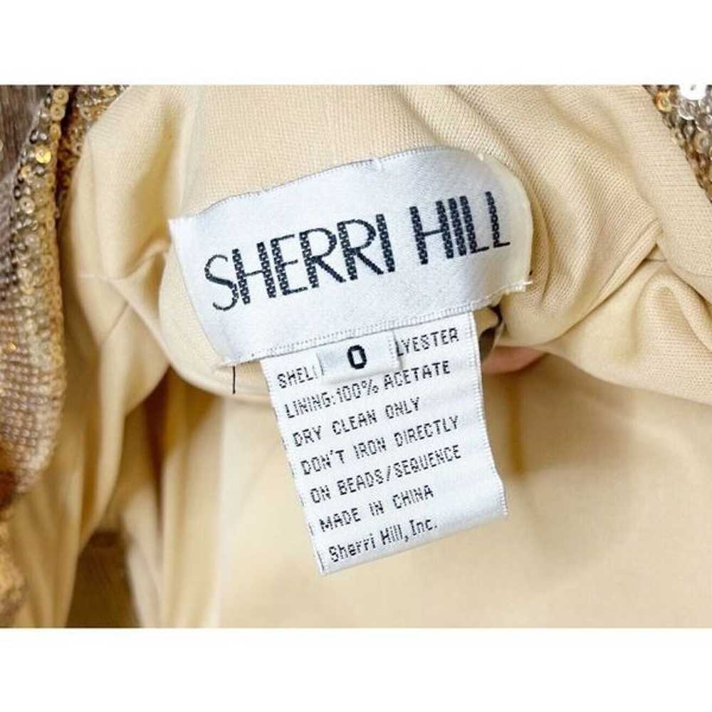 Sherri Hill Size 0 Gold Sequin Mini Formal Dress … - image 9
