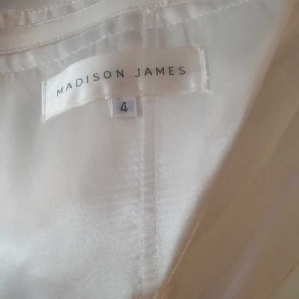 Madison James White Strapless Prom Dress Size 4 w… - image 10
