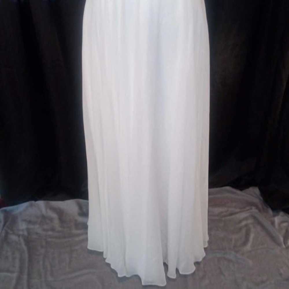 Madison James White Strapless Prom Dress Size 4 w… - image 4