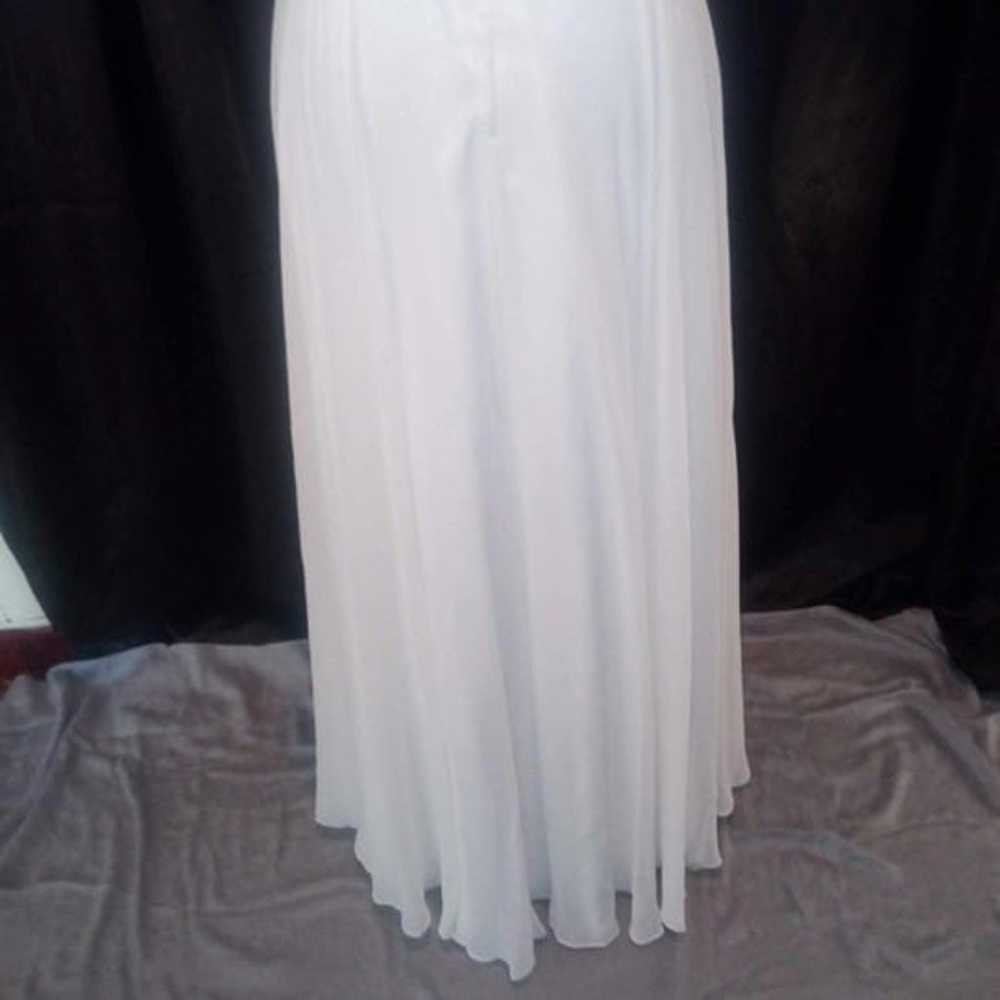 Madison James White Strapless Prom Dress Size 4 w… - image 8