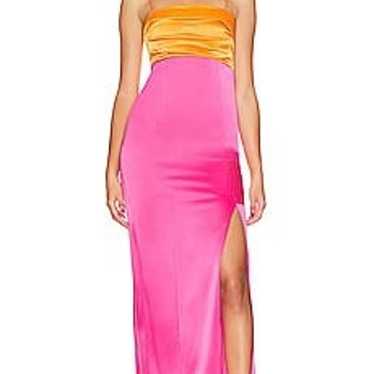 Alice Olivia Lilita Sheath Dress 2 Orange/Pink - image 1