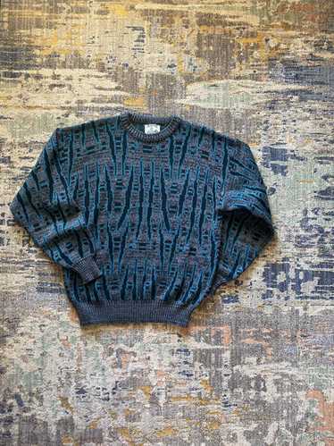 Vintage 1990’s/80’s abstract knitted fashion poli… - image 1