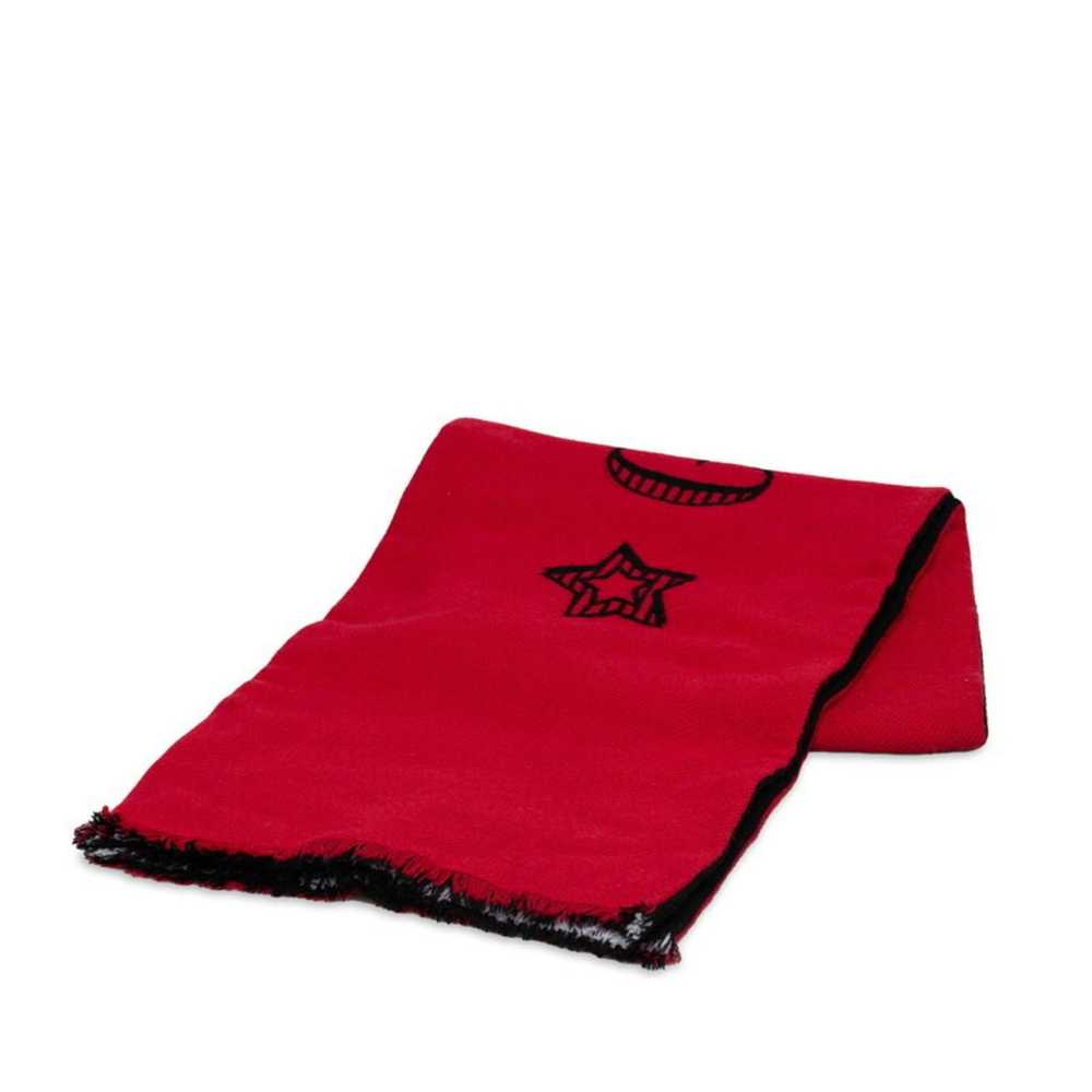 Gucci GUCCI Reversible Scarf Red Black Wool Men's - image 2