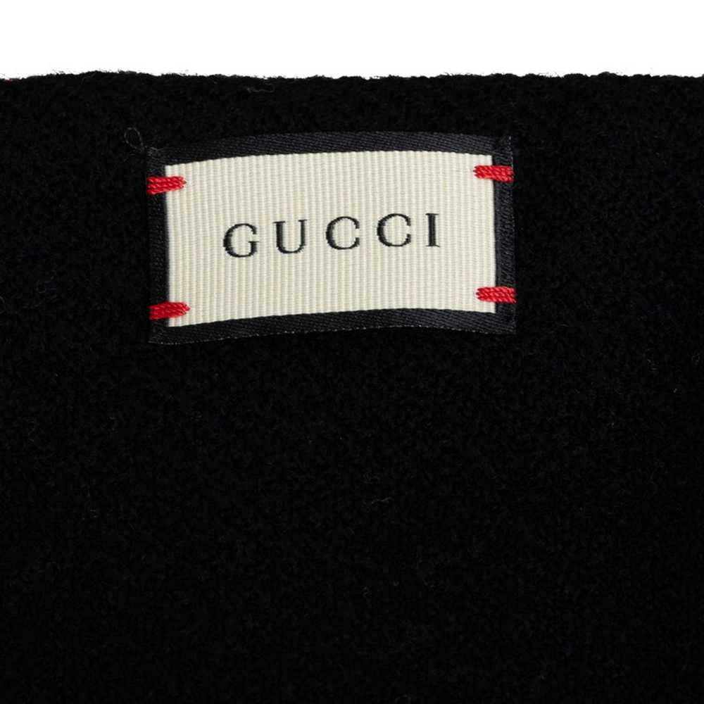 Gucci GUCCI Reversible Scarf Red Black Wool Men's - image 4