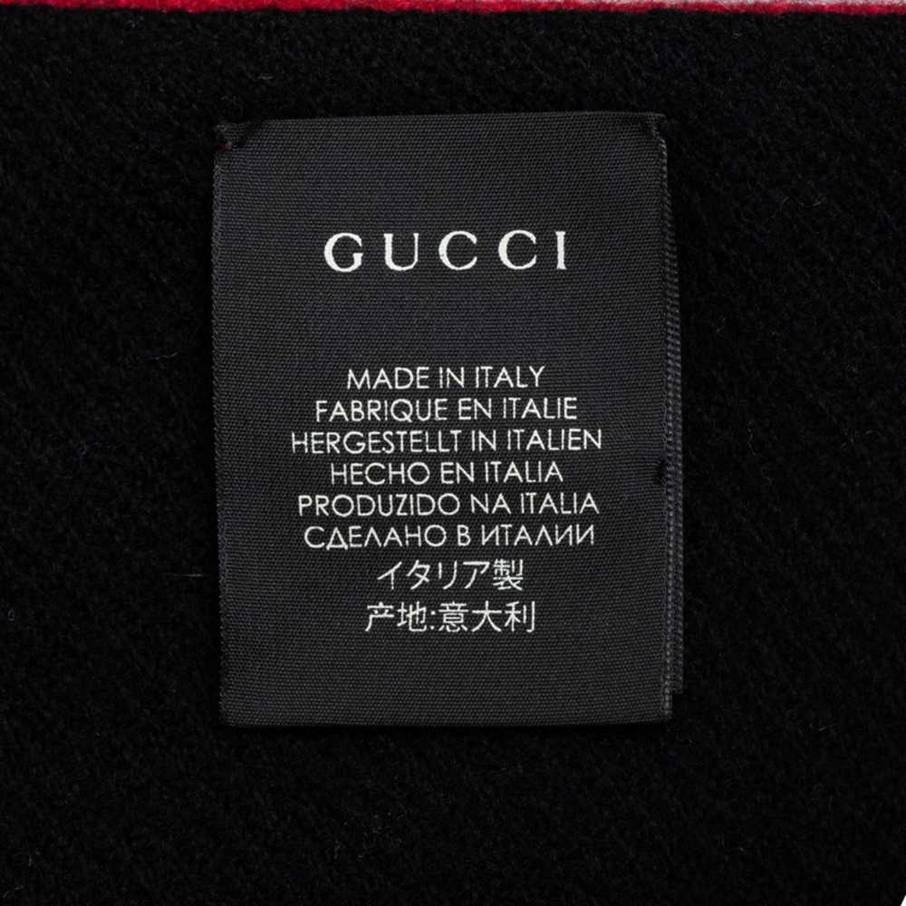 Gucci GUCCI Reversible Scarf Red Black Wool Men's - image 5