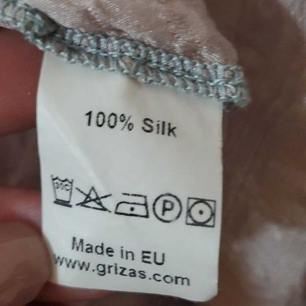 Grizas Blush Pink Textured Crete Silk Dress Size … - image 6