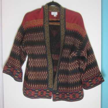 Pero Peruvian Connection Kimono Sleeve Open Front… - image 1