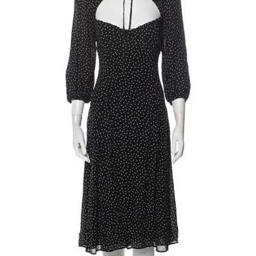 Reformation Black and White Polka Dot Midi Dress - image 1