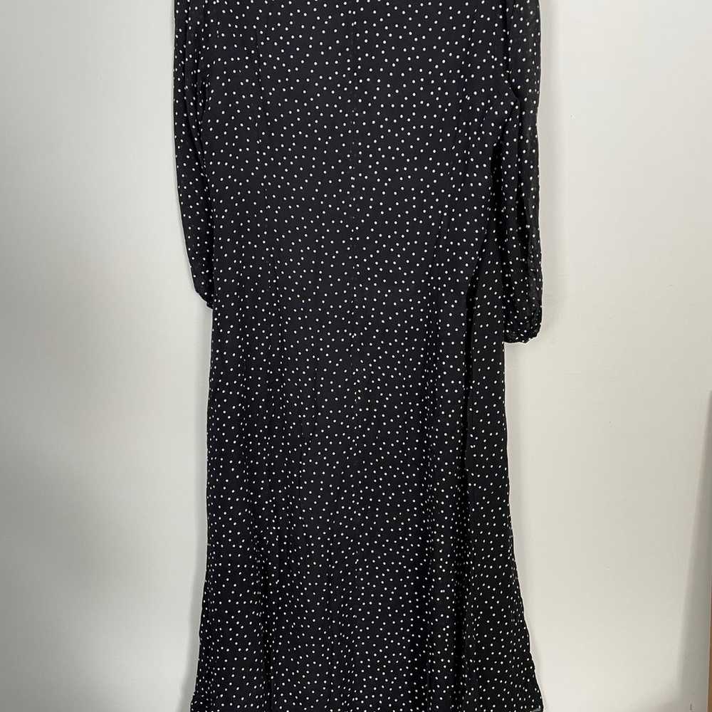 Reformation Black and White Polka Dot Midi Dress - image 3