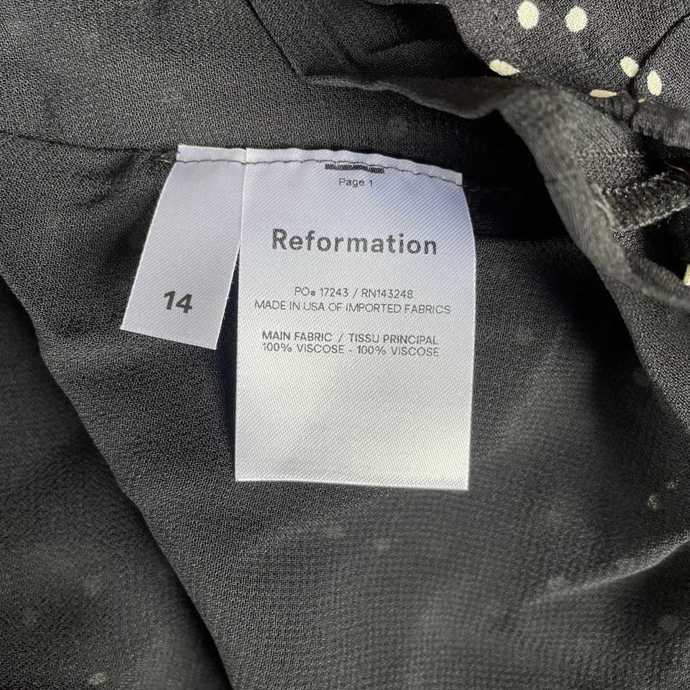 Reformation Black and White Polka Dot Midi Dress - image 4
