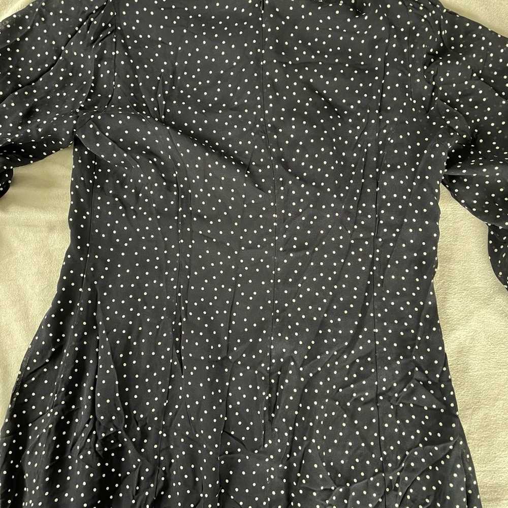 Reformation Black and White Polka Dot Midi Dress - image 6
