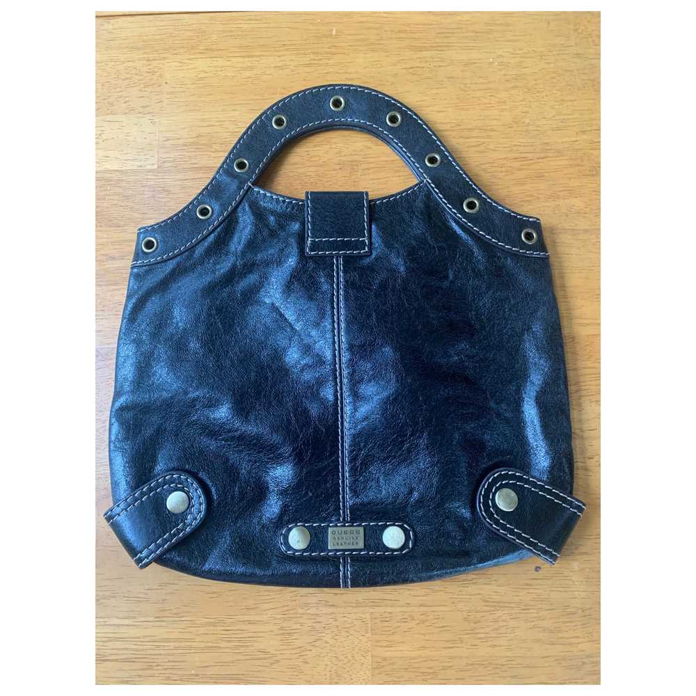 Guess Guess Black Leather Boho Chic Handbag, Gold… - image 10