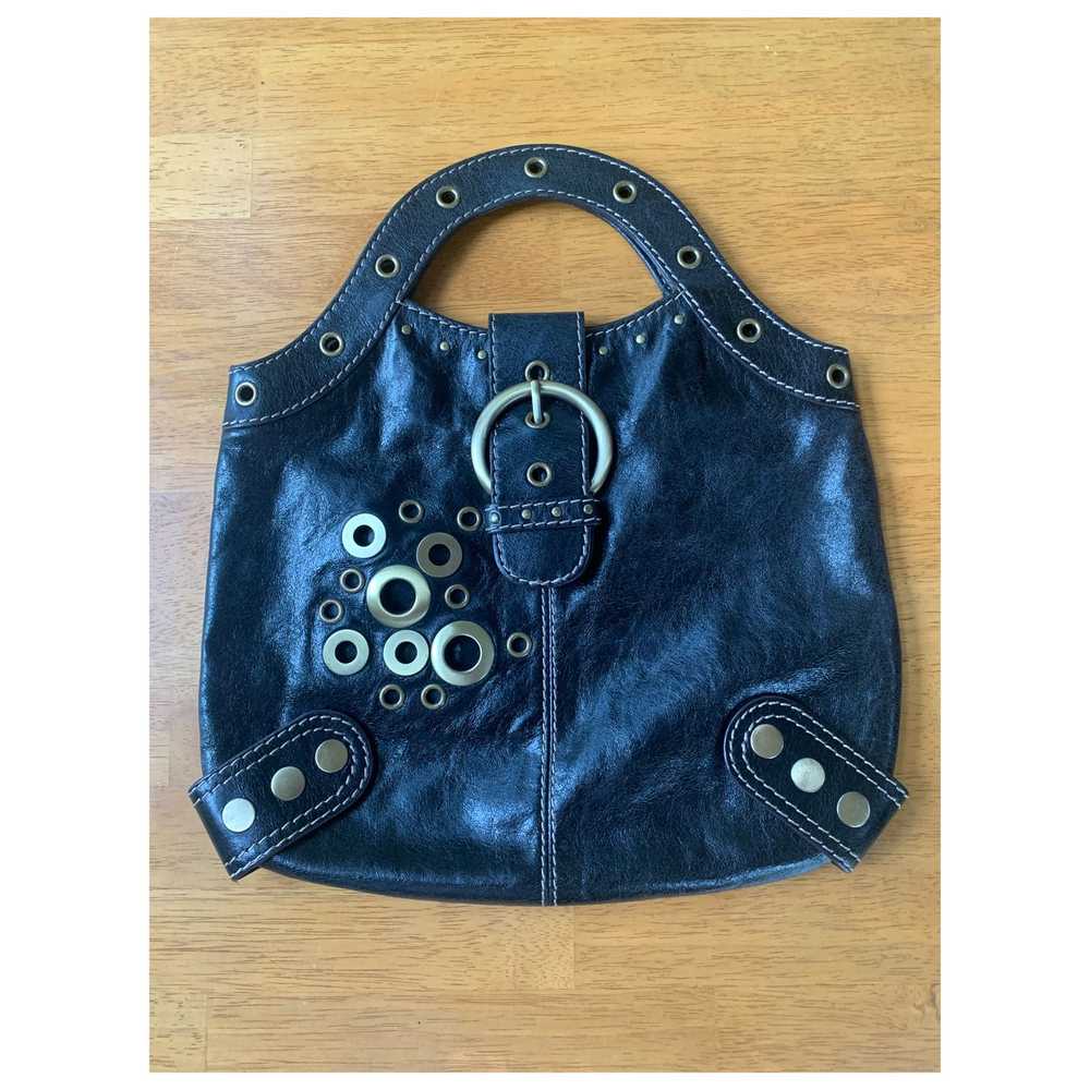 Guess Guess Black Leather Boho Chic Handbag, Gold… - image 11