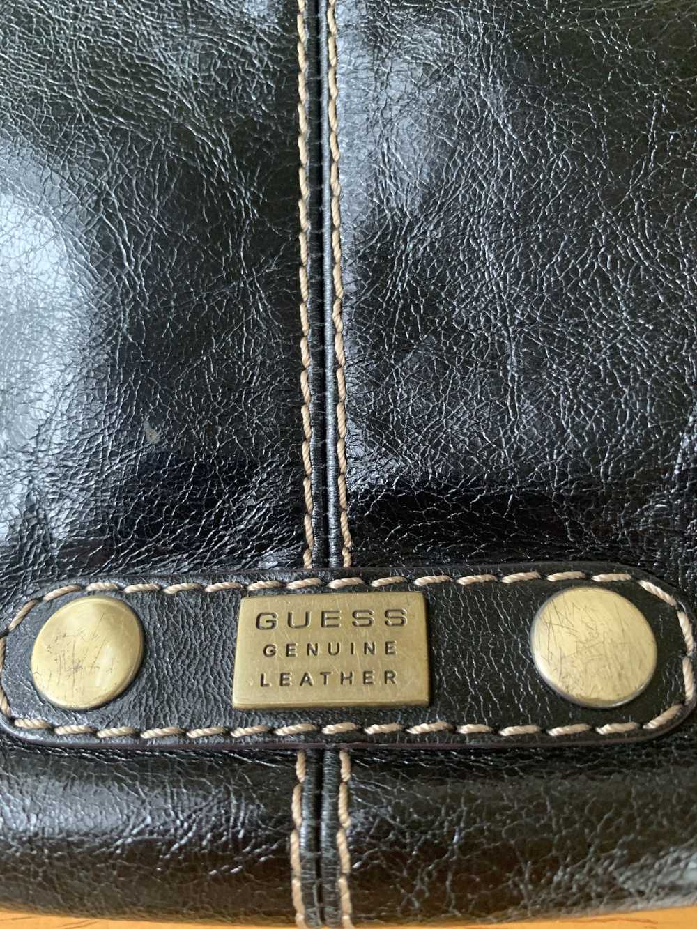 Guess Guess Black Leather Boho Chic Handbag, Gold… - image 3
