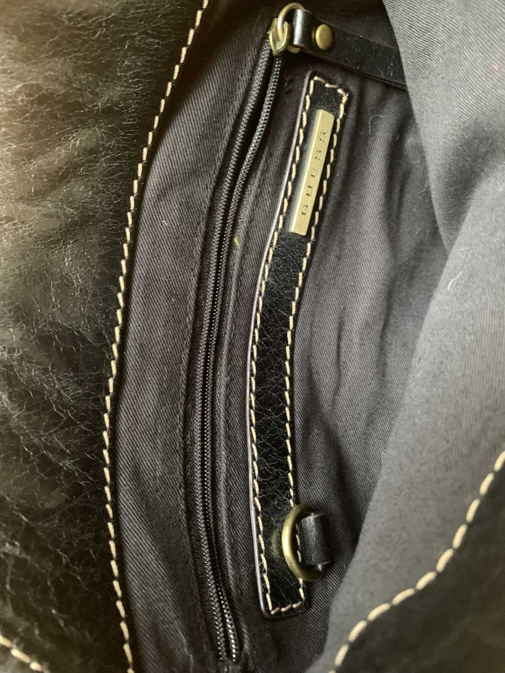 Guess Guess Black Leather Boho Chic Handbag, Gold… - image 6