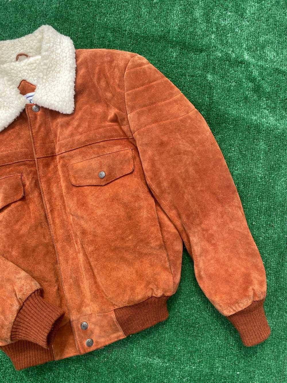 Avant Garde × Vintage 80’s Burnt Orange Boxy Leat… - image 2