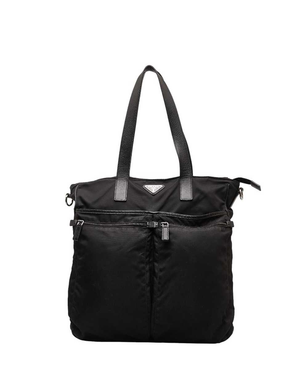 Prada Double Pocket Tote Bag with Saffiano Trim i… - image 2