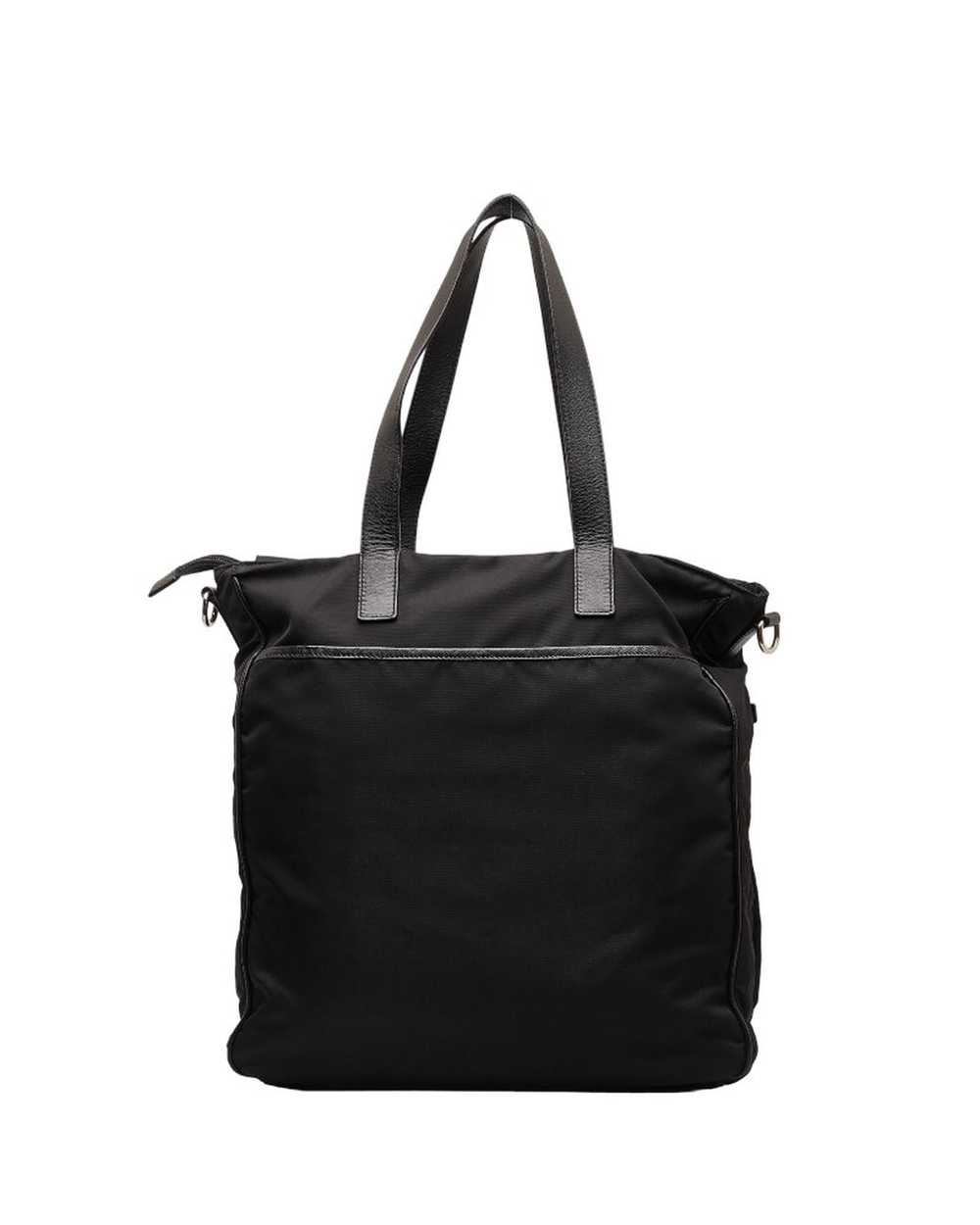 Prada Double Pocket Tote Bag with Saffiano Trim i… - image 4