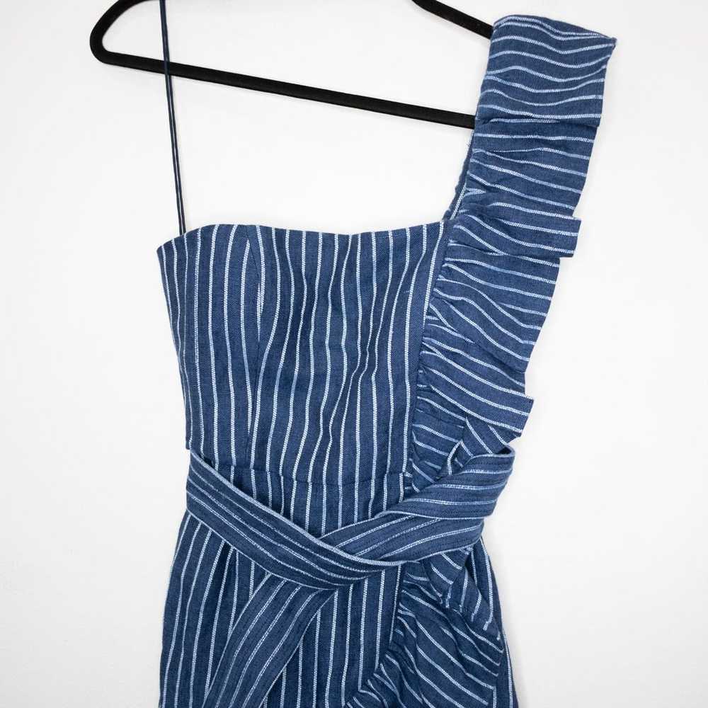 Alexis Konner Dress Blue Stripe Denim One Shoulde… - image 7