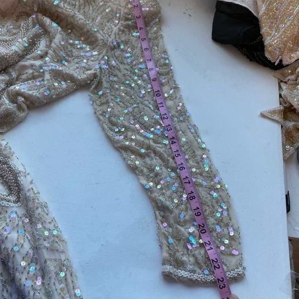 Exquisite Pearls Beads & Sequins Dress Destinee S… - image 12