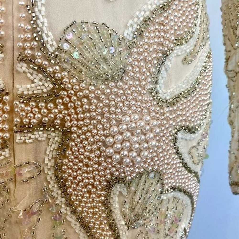 Exquisite Pearls Beads & Sequins Dress Destinee S… - image 4