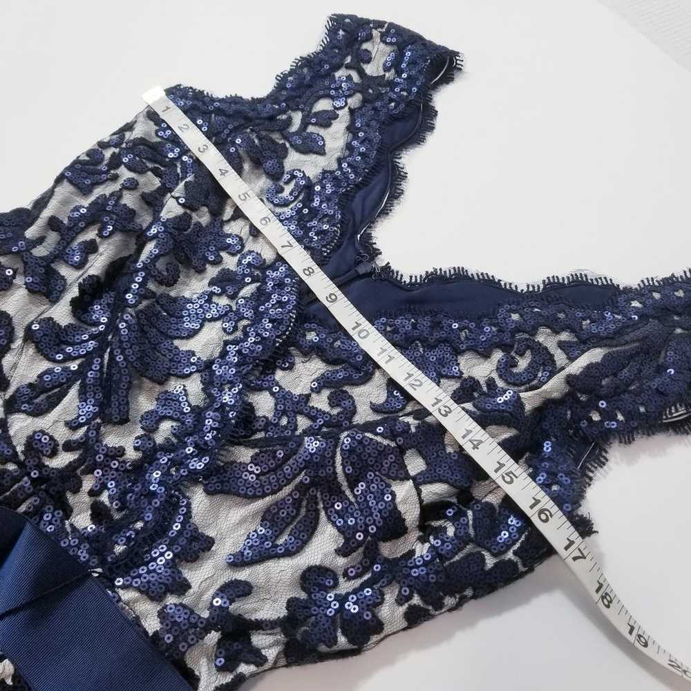 Tadashi Shoji Lace Tulle Sequins Mermaid Gown Lon… - image 6