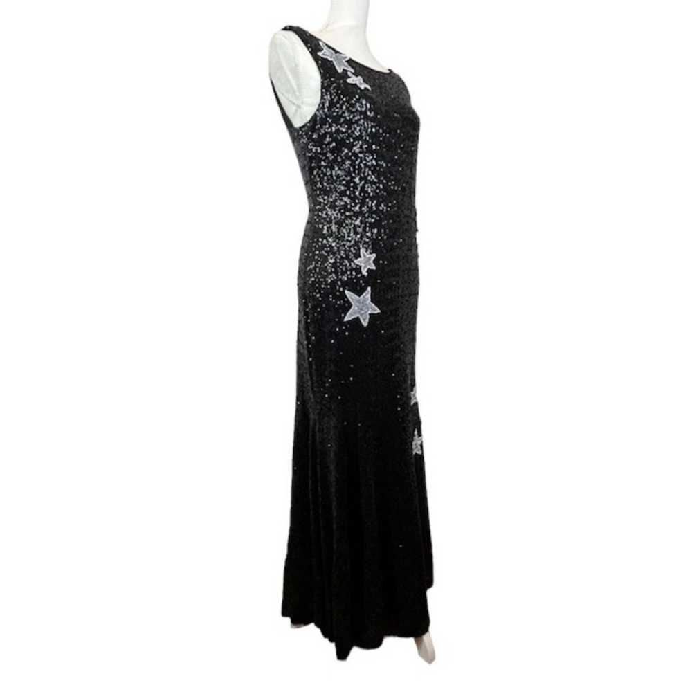 Theia Gown Black Stargazer Sequin Evening Dress W… - image 3