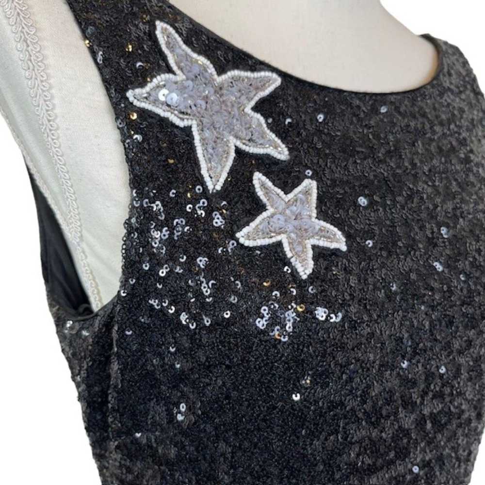Theia Gown Black Stargazer Sequin Evening Dress W… - image 4