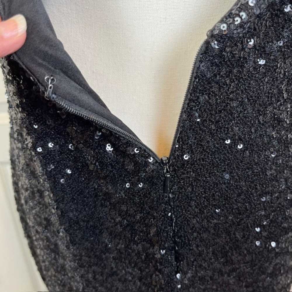 Theia Gown Black Stargazer Sequin Evening Dress W… - image 6
