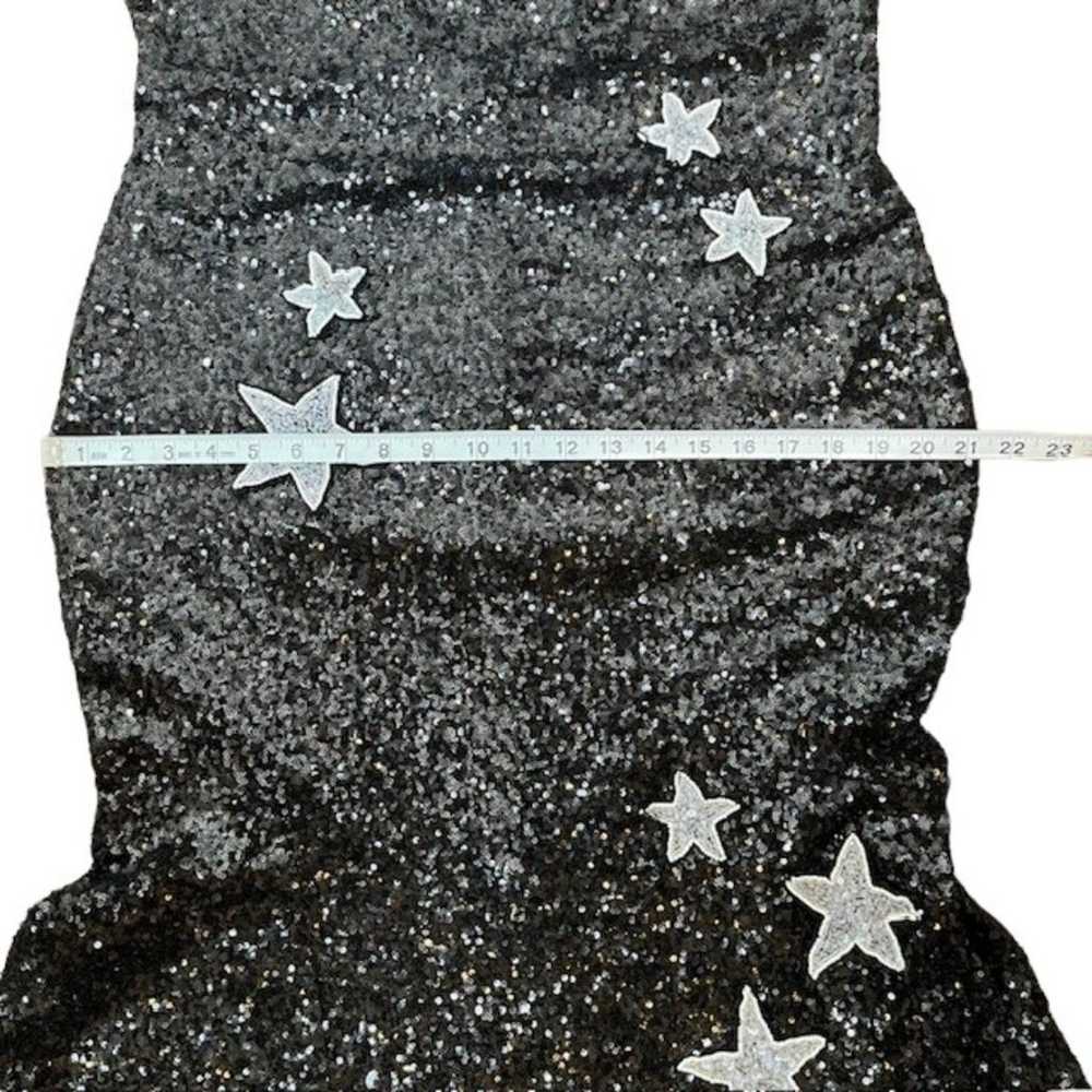 Theia Gown Black Stargazer Sequin Evening Dress W… - image 9