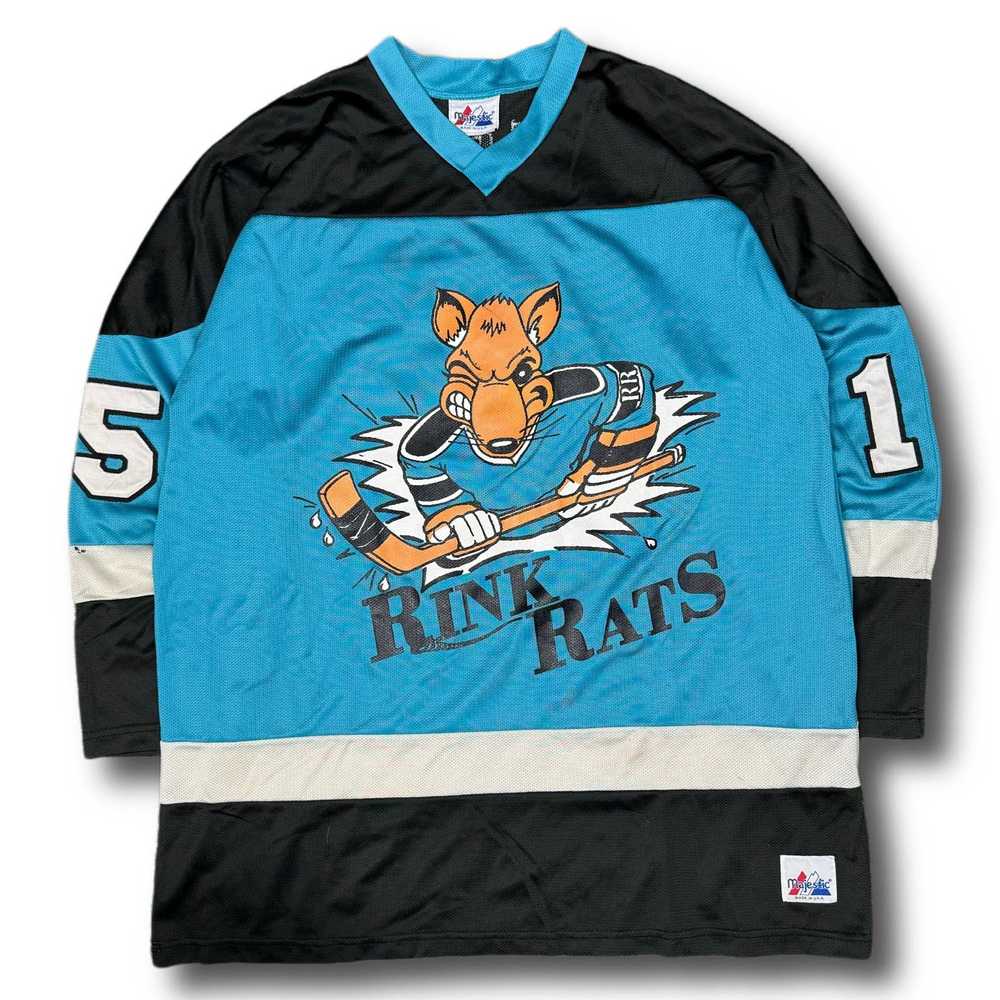Majestic AHL Albany River Rink Rats 90s Vintage M… - image 1