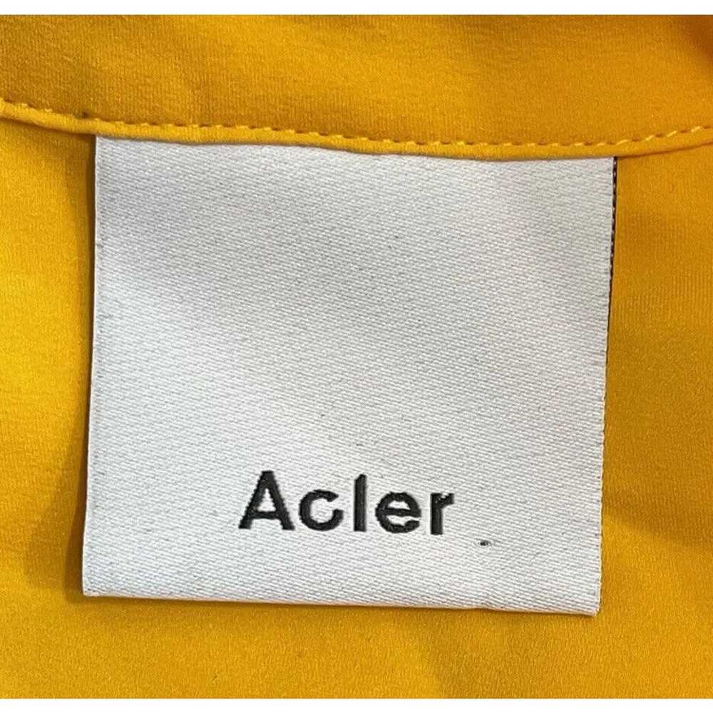 Acler | Bollard Yellow Tie-Front Silk-Blend Mini … - image 5