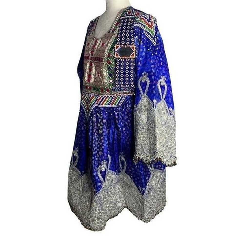 Traditional Handmade Afghan Kuchi Dress S Blue Be… - image 10