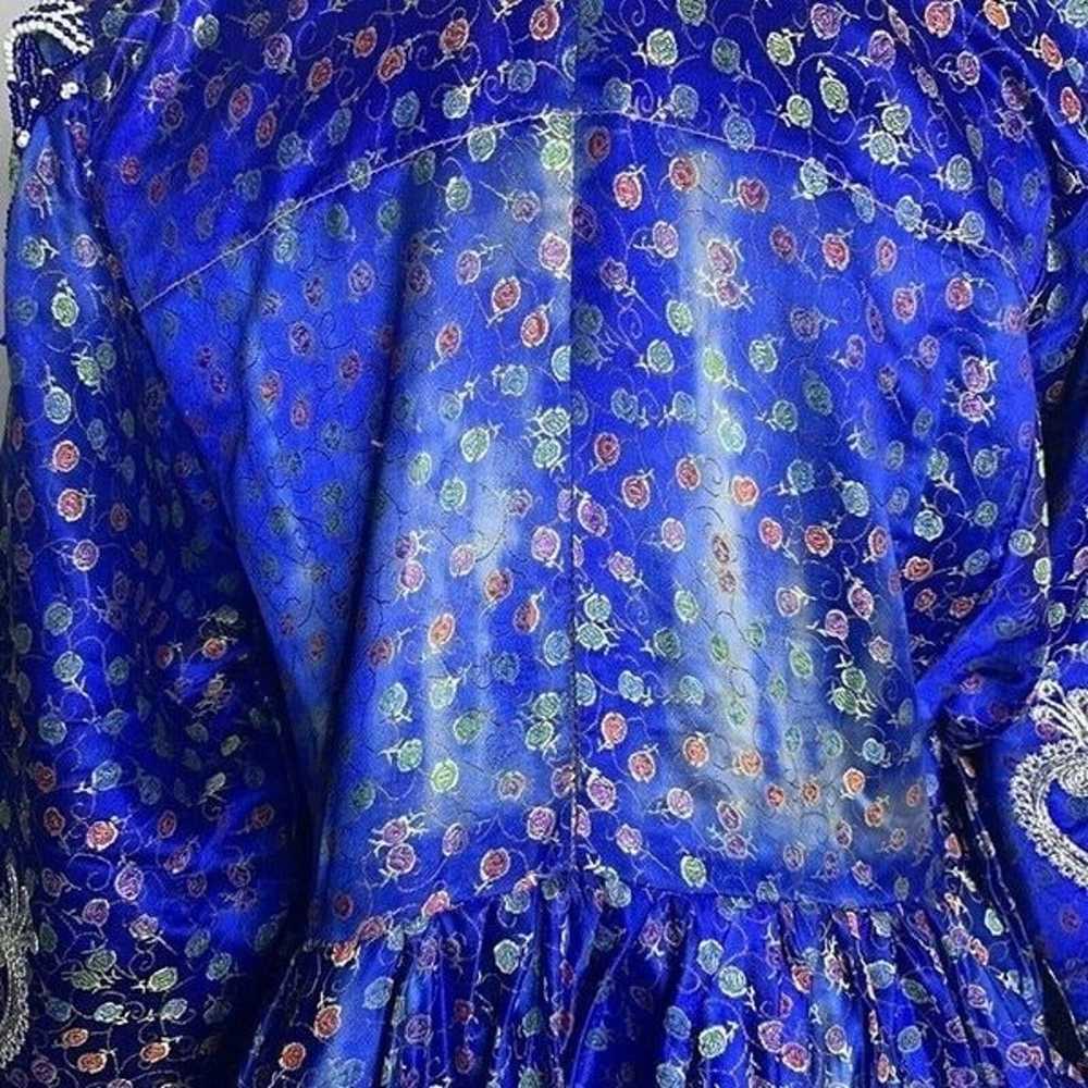 Traditional Handmade Afghan Kuchi Dress S Blue Be… - image 9