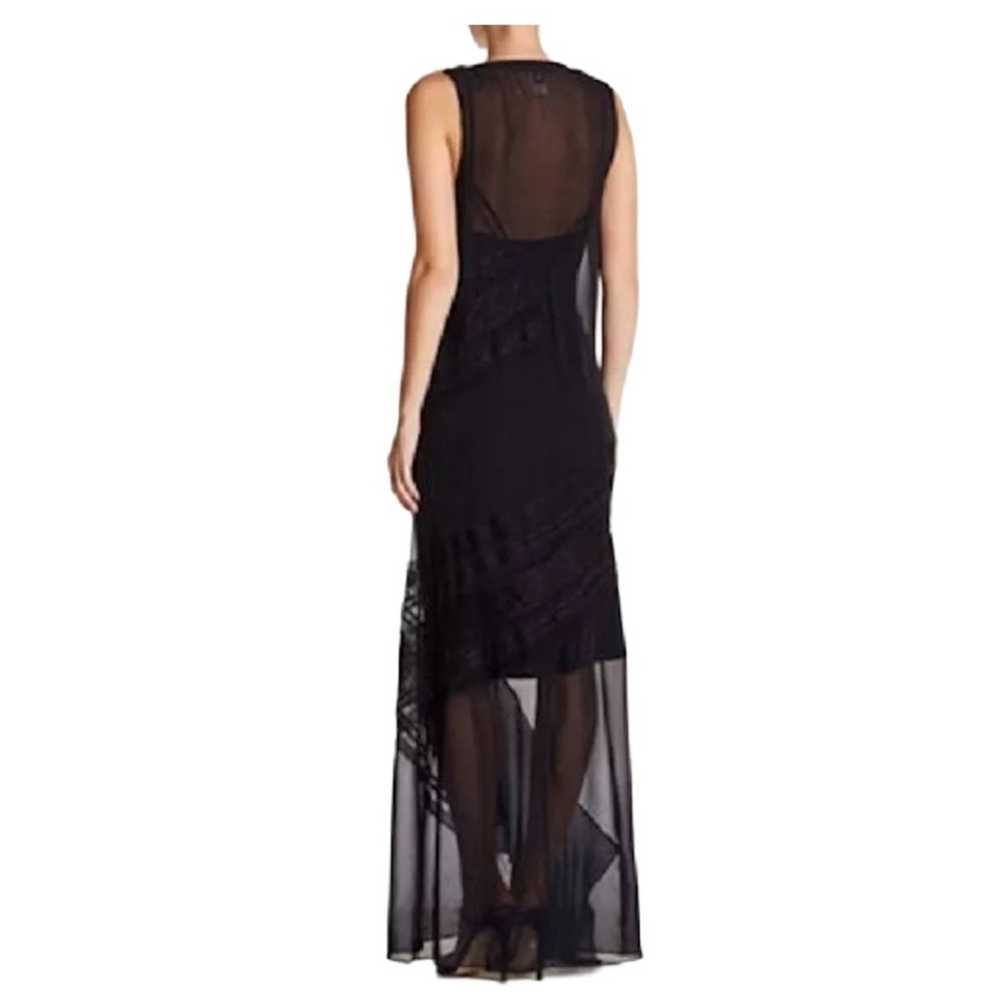 Haute Hippie Silk Sheer Maxi Dress Size XS Black … - image 2
