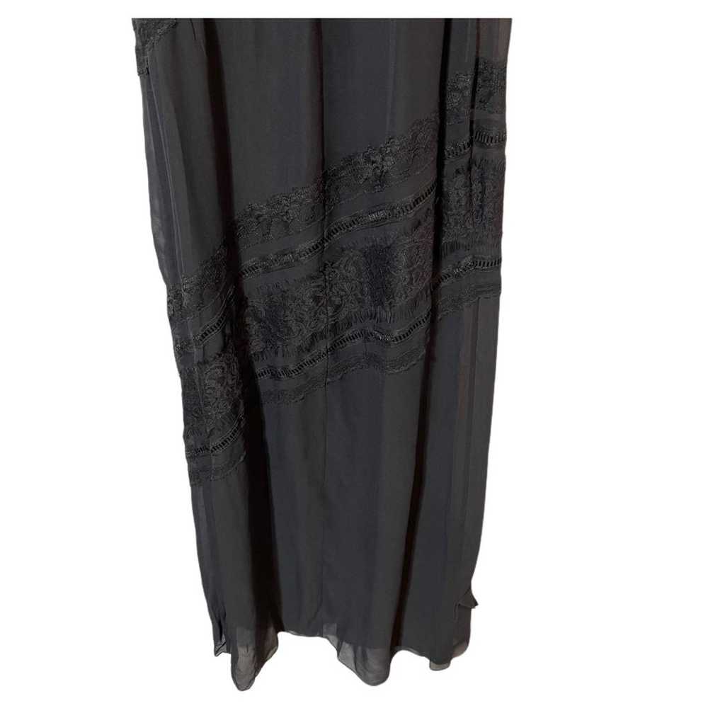 Haute Hippie Silk Sheer Maxi Dress Size XS Black … - image 7