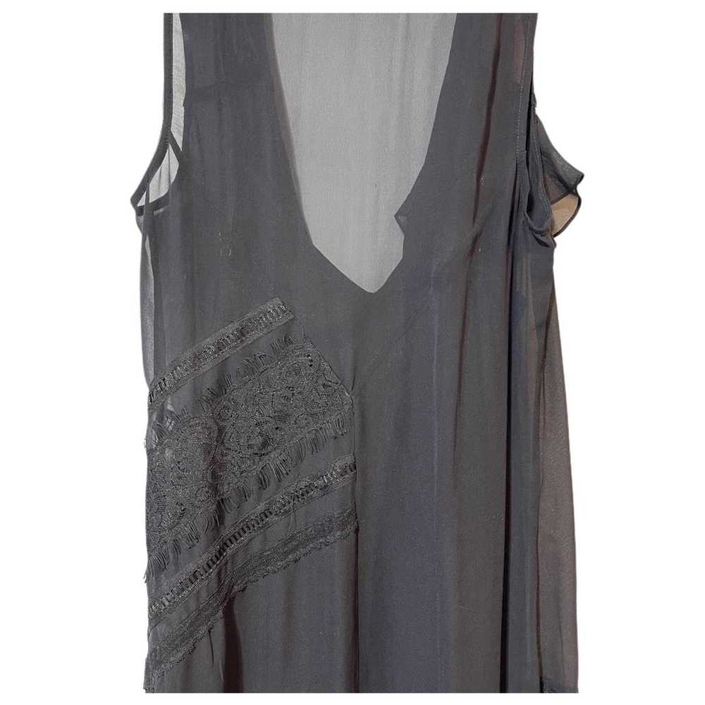 Haute Hippie Silk Sheer Maxi Dress Size XS Black … - image 9