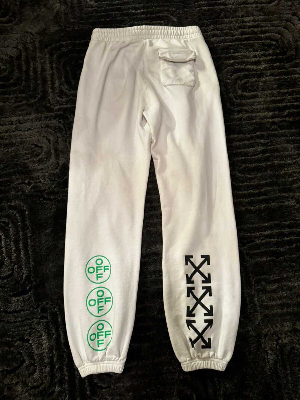 Off-White Off-White All White Sweatpants with Dia… - image 2