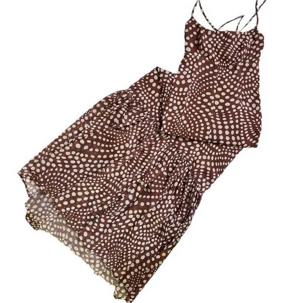 Staud Florence Dress in Clove Wavy Dot - image 2