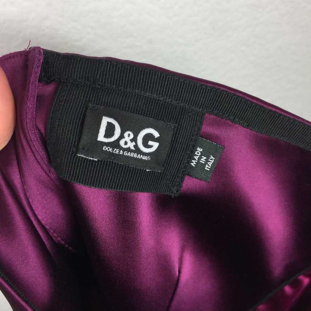 Dolce & Gabbana Purple Strapless Pleated Taffeta … - image 5