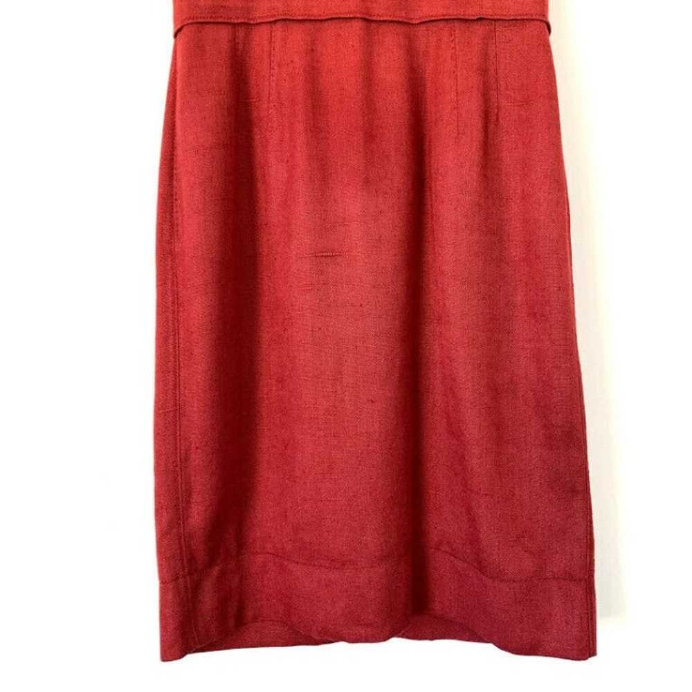 Dolce & Gabbana 8 Red Raw Silk Dress - image 4