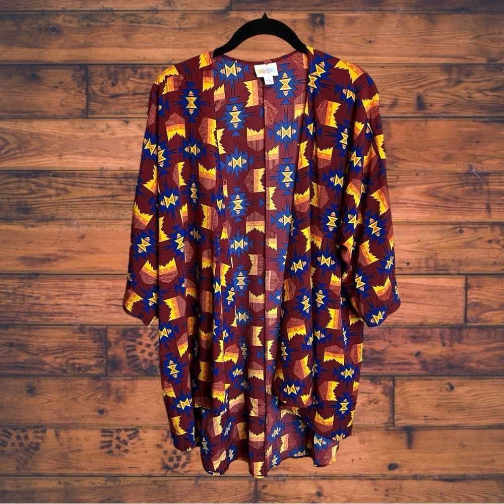 Brand LuLaRoe Lindsey Aztec Print Boho Kimono Lar… - image 1