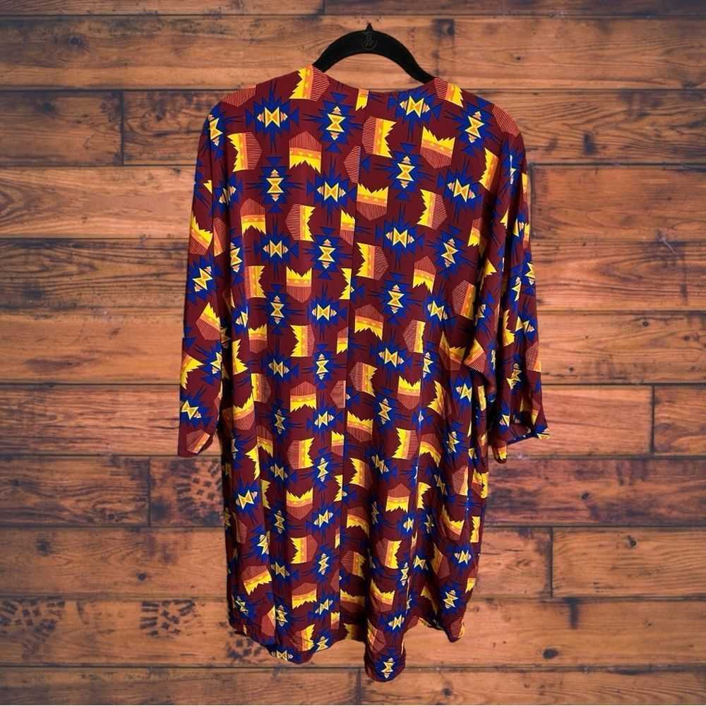 Brand LuLaRoe Lindsey Aztec Print Boho Kimono Lar… - image 2